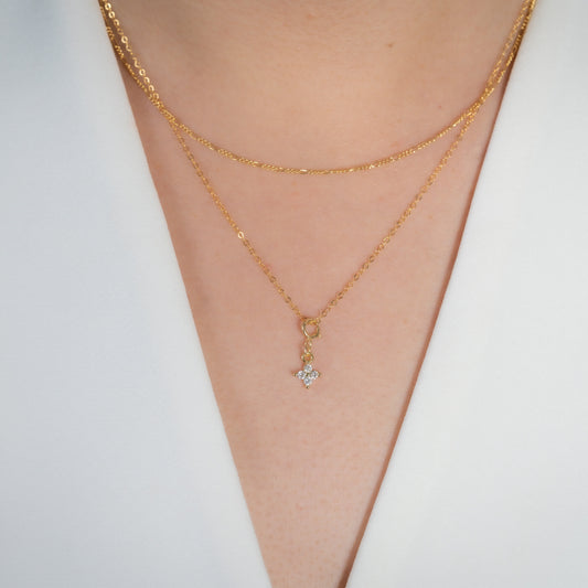 Topaz Clover Clip-On Charms