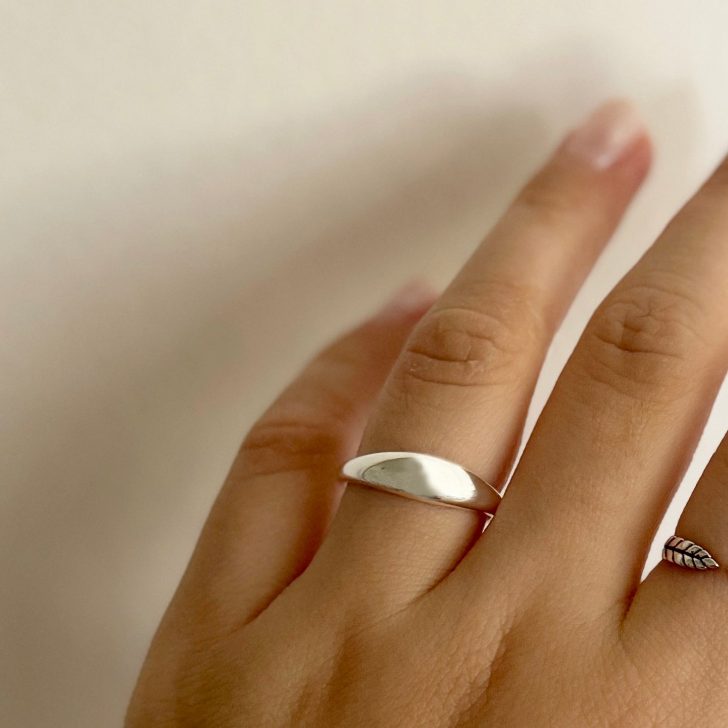 Serene Adjustable Signet Ring