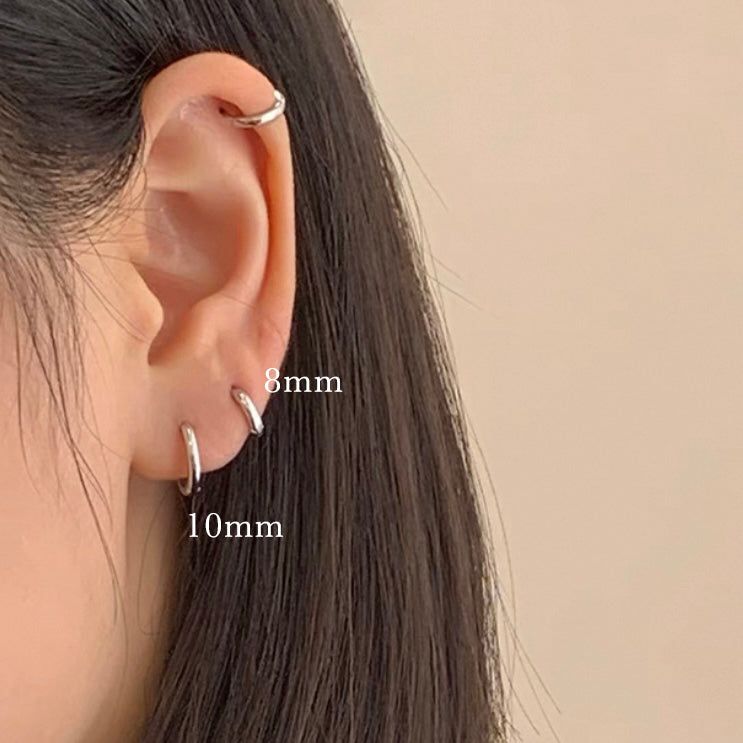 Everyday Loop Ear Hoops (Silver)