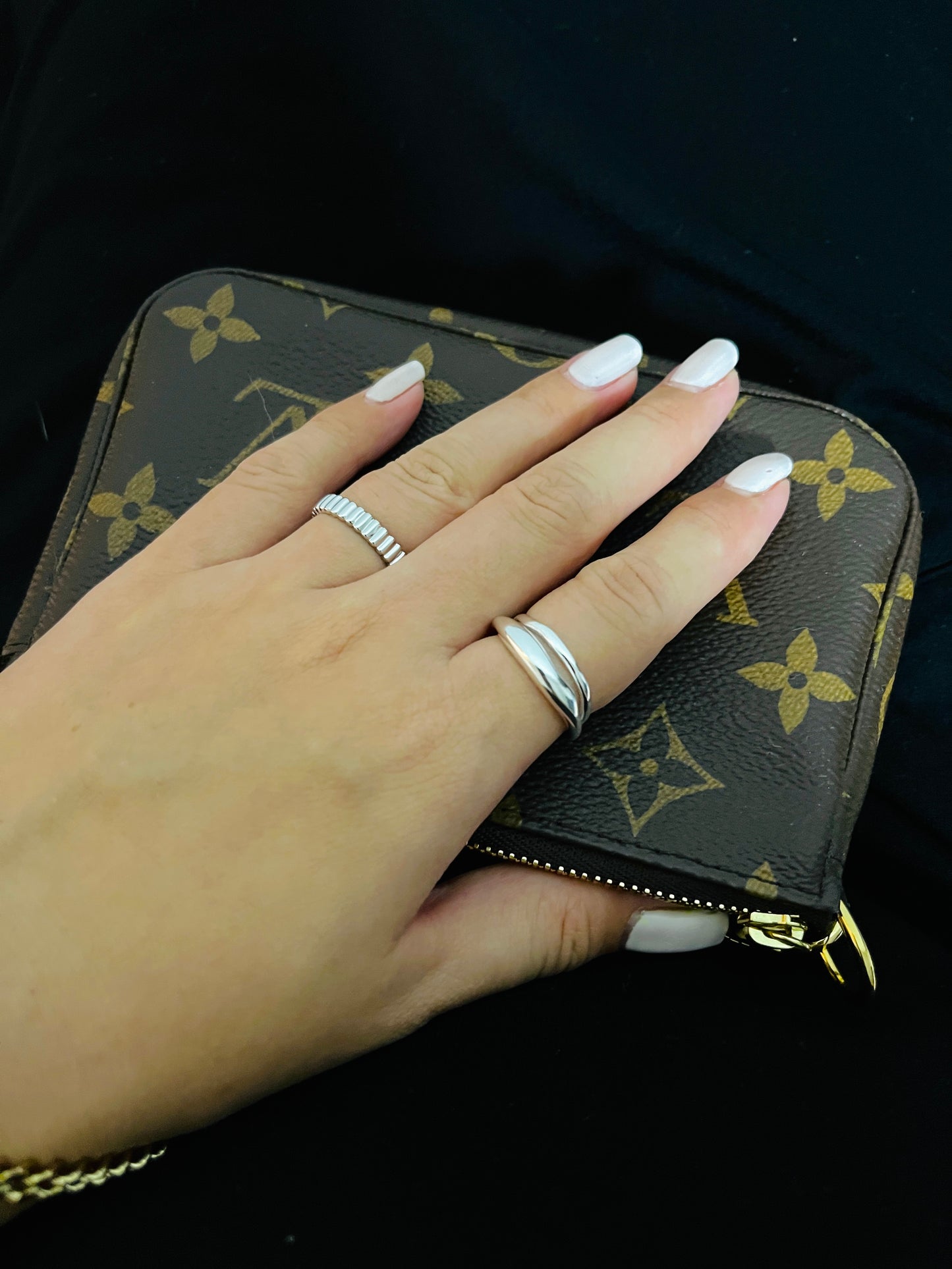 Cheron Grosgrain Adjustable Ring (Silver / Gold)
