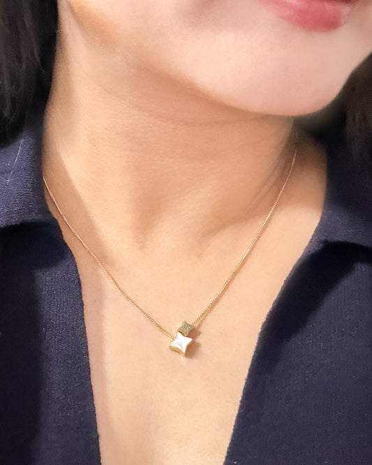 Estelle Mother of Pearl and Gem Necklace