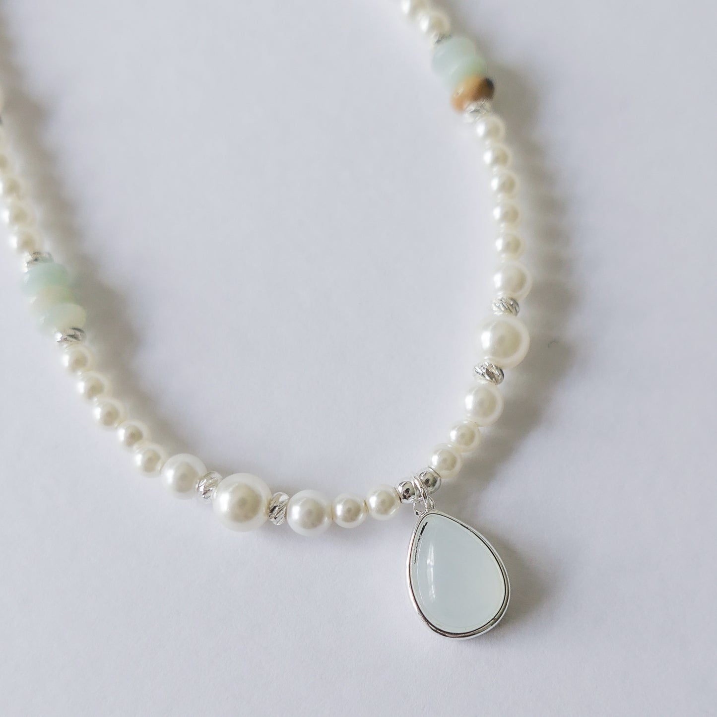 Misty Jade Pearl Necklace
