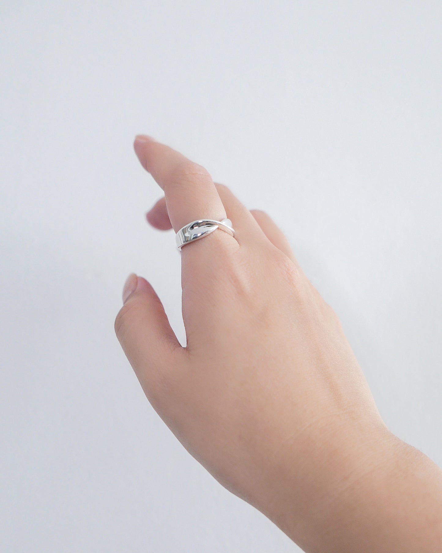 Jasmine Silver Adjustable Ring