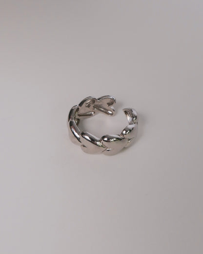 Chain of Hearts Adjustable Ring