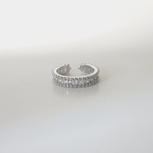 Eternity Tennis Adjustable Ring | 925 Silver