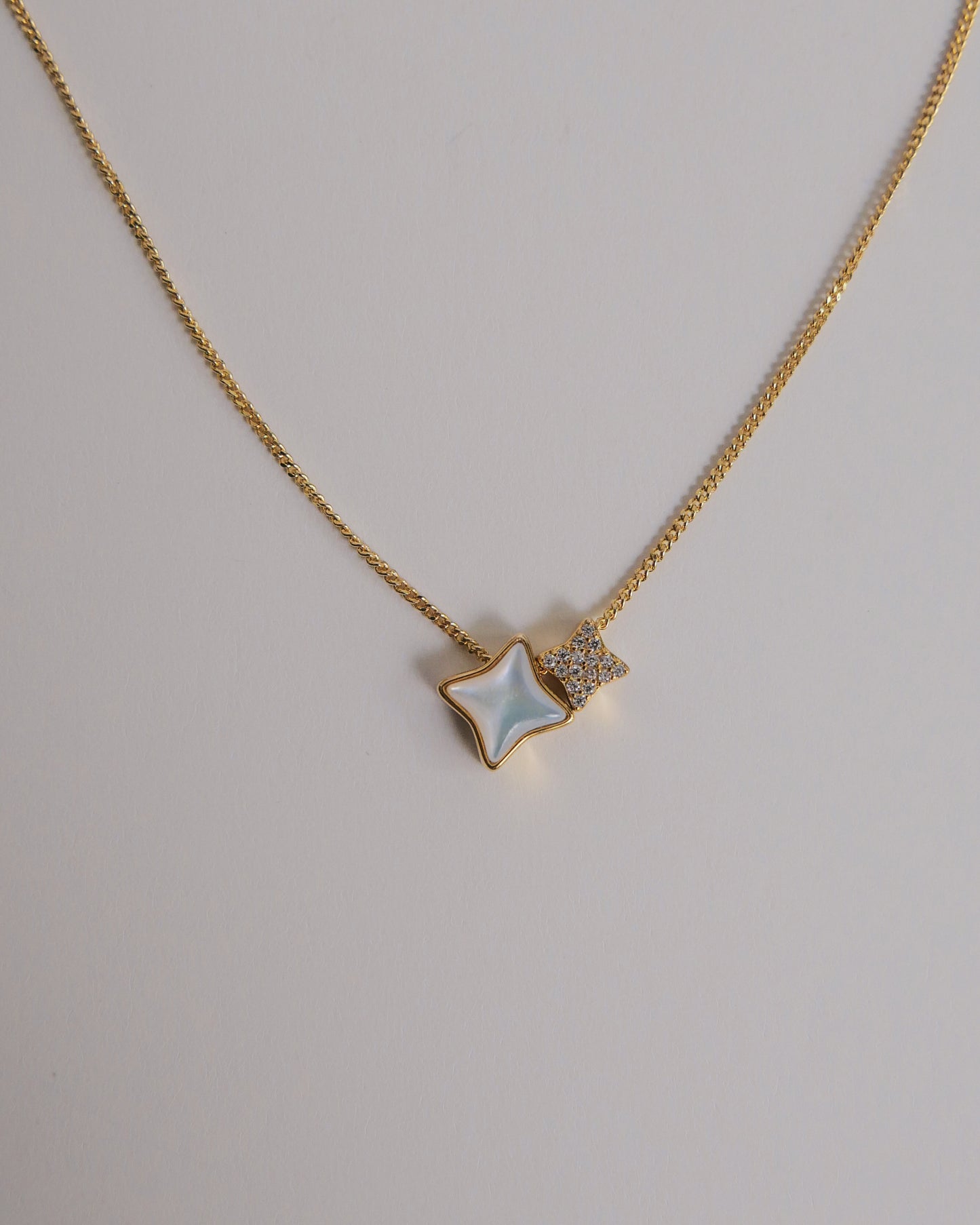 Estelle Mother of Pearl and Gem Necklace