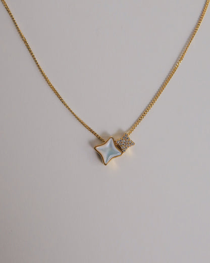 Estelle Mother of Pearl and Gem Necklace