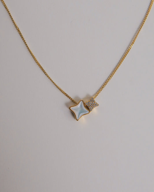Estelle Mother of Pearl and Gem Necklace