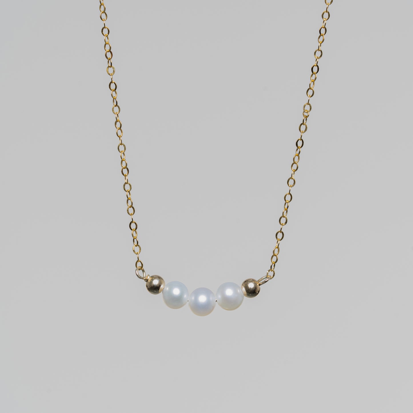 Pearlin Trio Necklace | Gold Filled