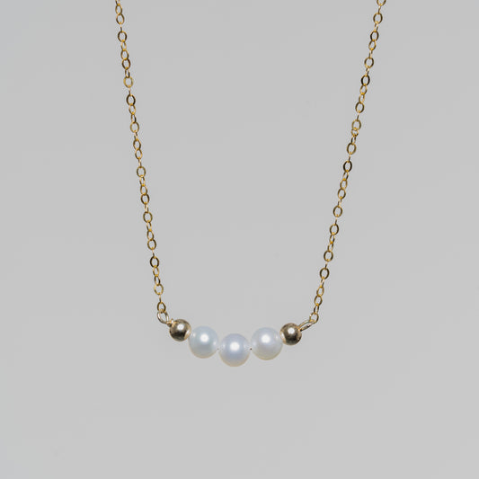 Pearlin Trio Necklace | Gold Filled