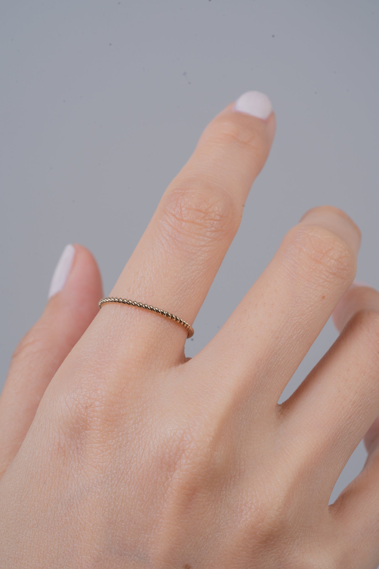 Wisteria Twisted Braid Stacker Ring | Gold Filled