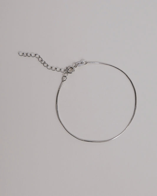 Giana Thin Snake Chain Bracelet (Silver)