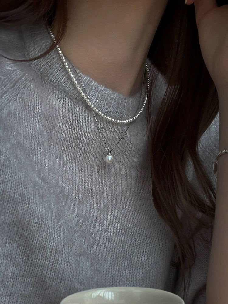 Pearl Drop Necklace | 925 Silver