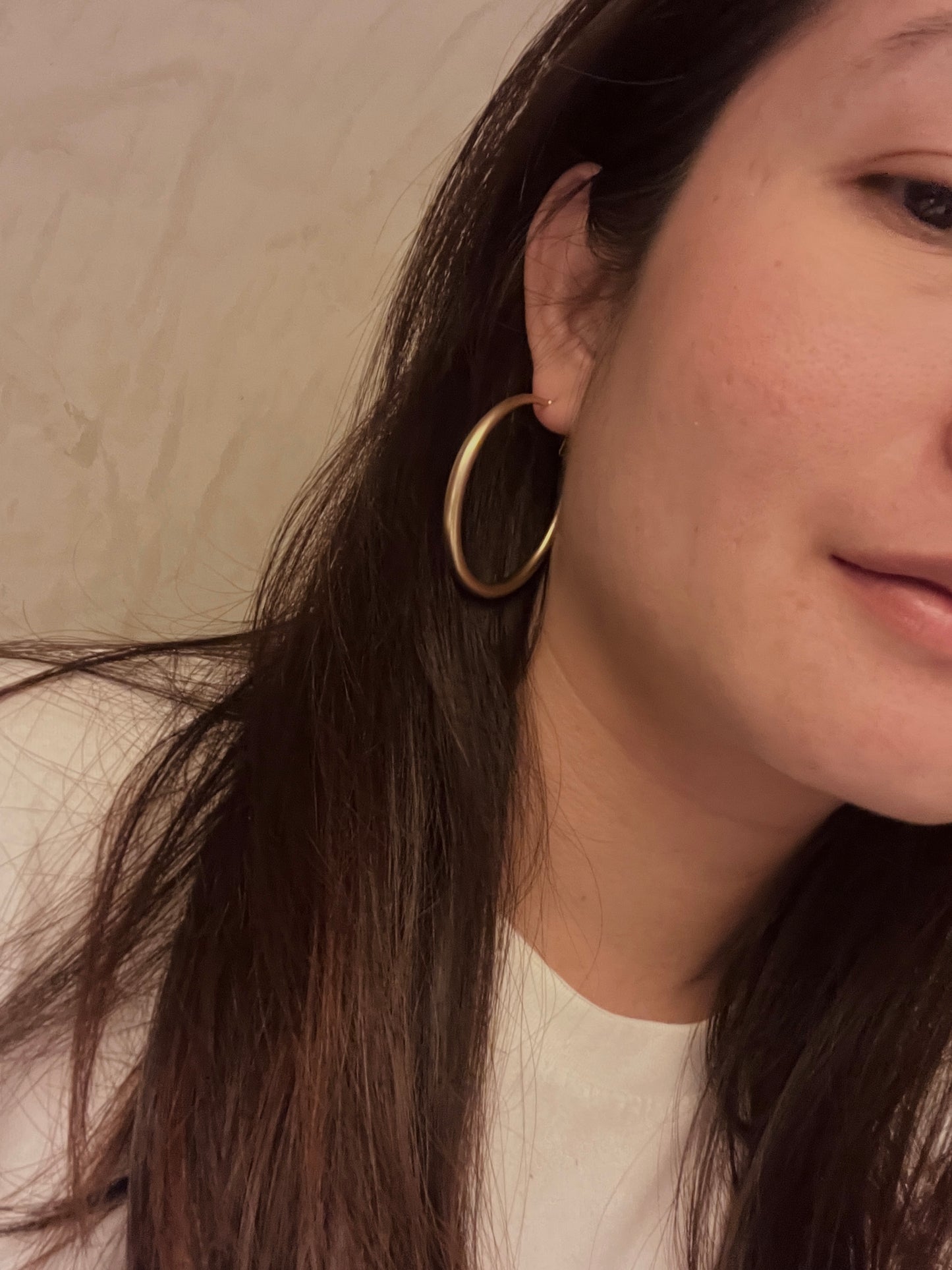 Charlotte Matte Gold Hoops | 925 Silver