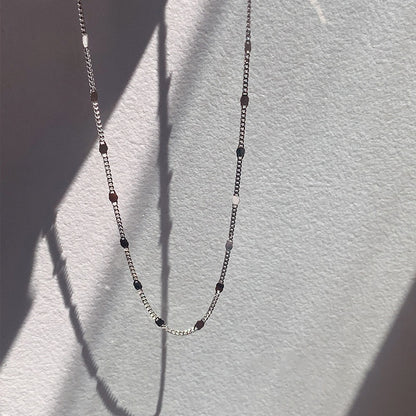 Eyelet Chain Necklace (Silver)