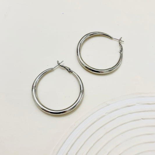 Charlotte Silver Hoops | 925 Silver