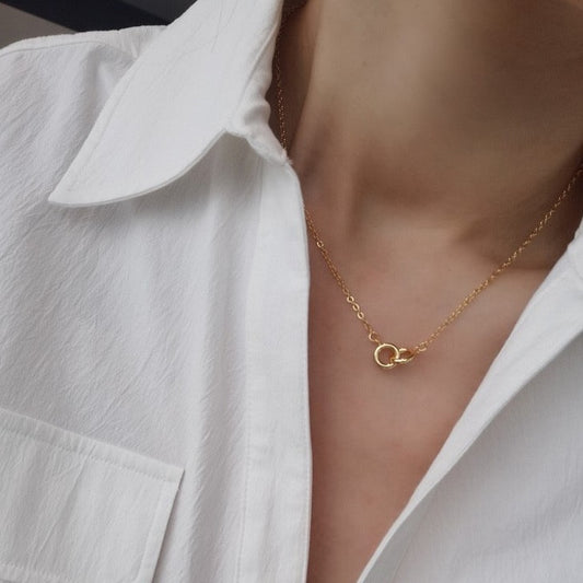 Interlock Necklace | 14k Gold Plating