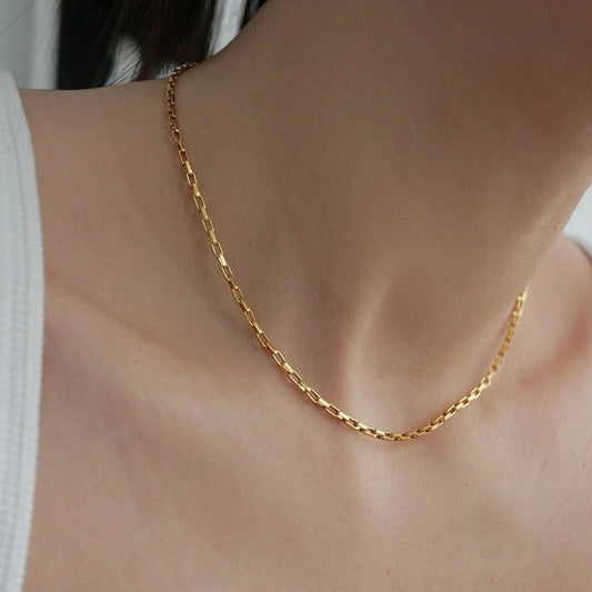 Micro Hailey Link Necklace | 18k Gold Plating