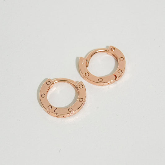 Love Ear Hoops | Rose Gold Plating