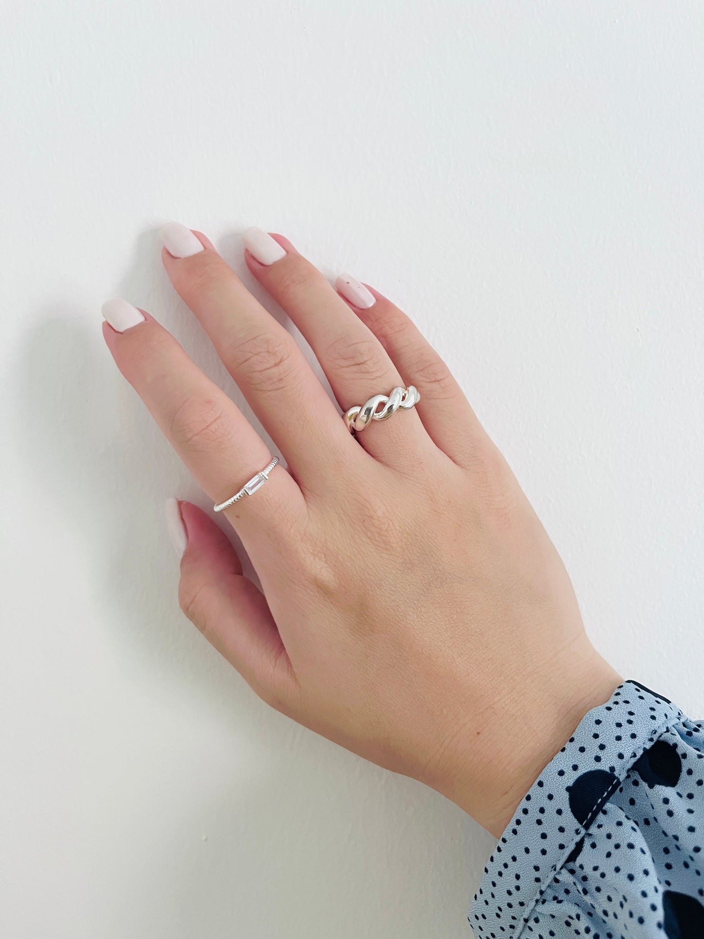 Croissant Adjustable Ring | 925 Silver