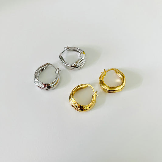 Celine Ear Hoops | 925 Silver / 18k Gold Plating