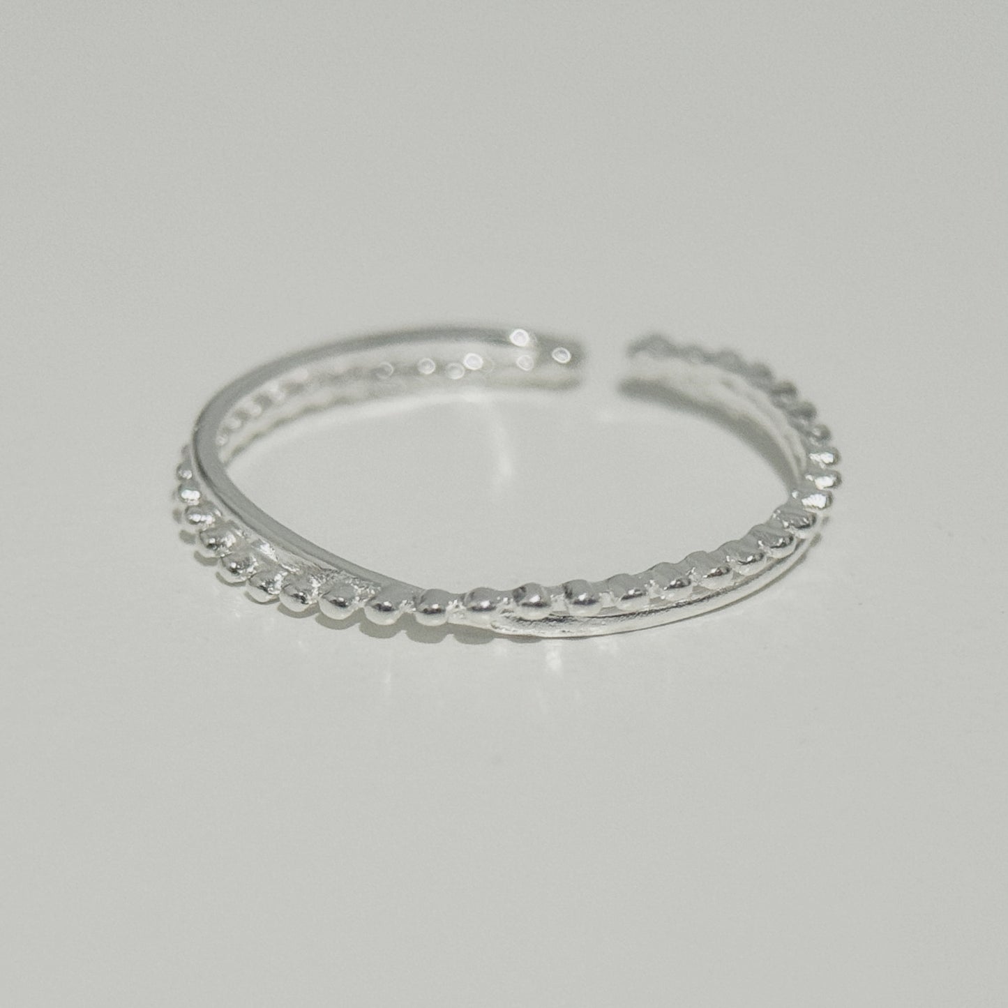 Twin Chain Adjustable Ring | 925 Silver