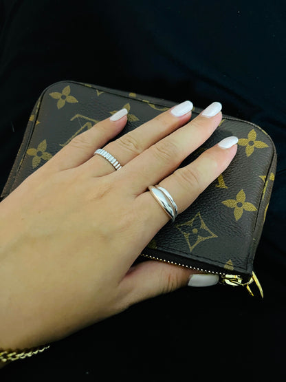 Cheron Grosgrain Adjustable Ring (Silver / Gold)