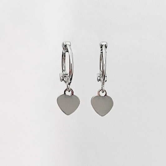 Heart Ear Huggies | 925 Silver