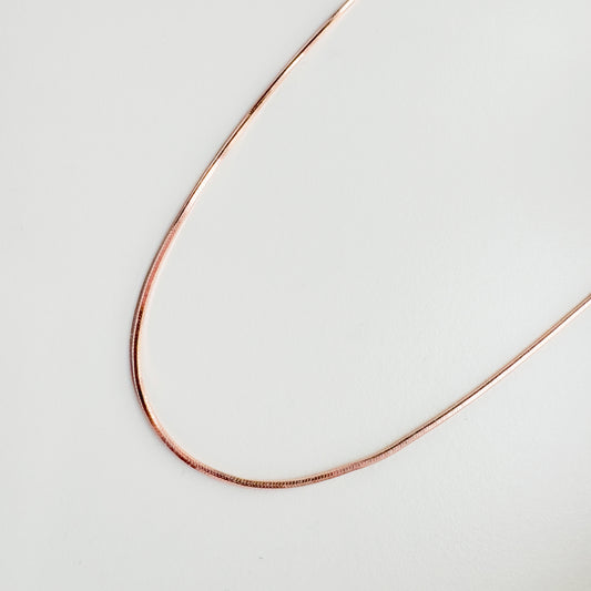 Giana Snake Chain Necklace | 18k Rose Gold Plating