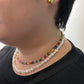 Rainbow Beaded Choker Necklace