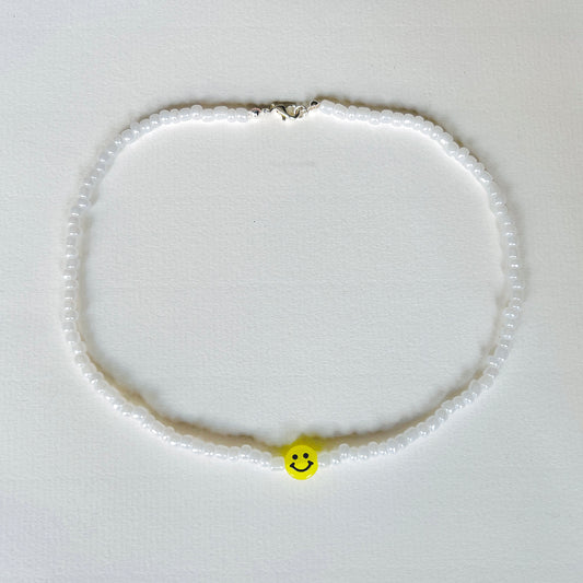 Smiley Beaded Choker Necklace