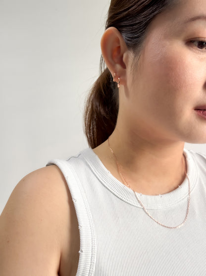 Hailey Link Chain Necklace (Rose Gold)