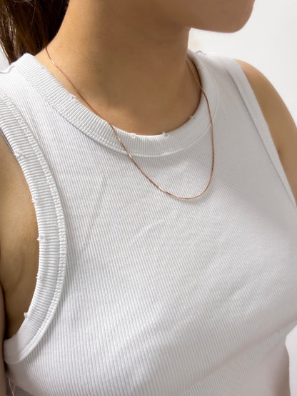 Giana Snake Chain Necklace (Rose Gold)