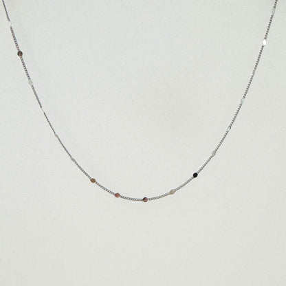 Eyelet Chain Necklace (Silver)