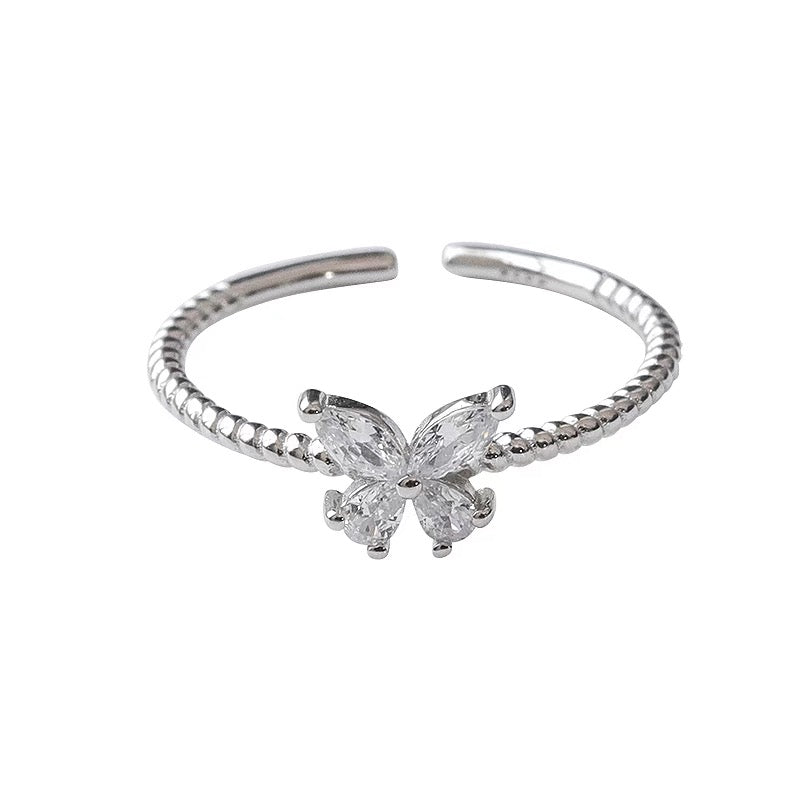 Bindi Butterfly Adjustable Ring | 925 Silver