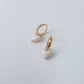 Marble Heart Ear Huggies