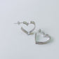 Libi Heart Ear Hoops (Silver / Gold)