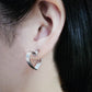 Libi Heart Ear Hoops (Silver / Gold)