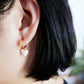 Marble Heart Ear Huggies