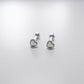 Braided Heart Screw Back Ear Studs (Silver / Rose Gold)