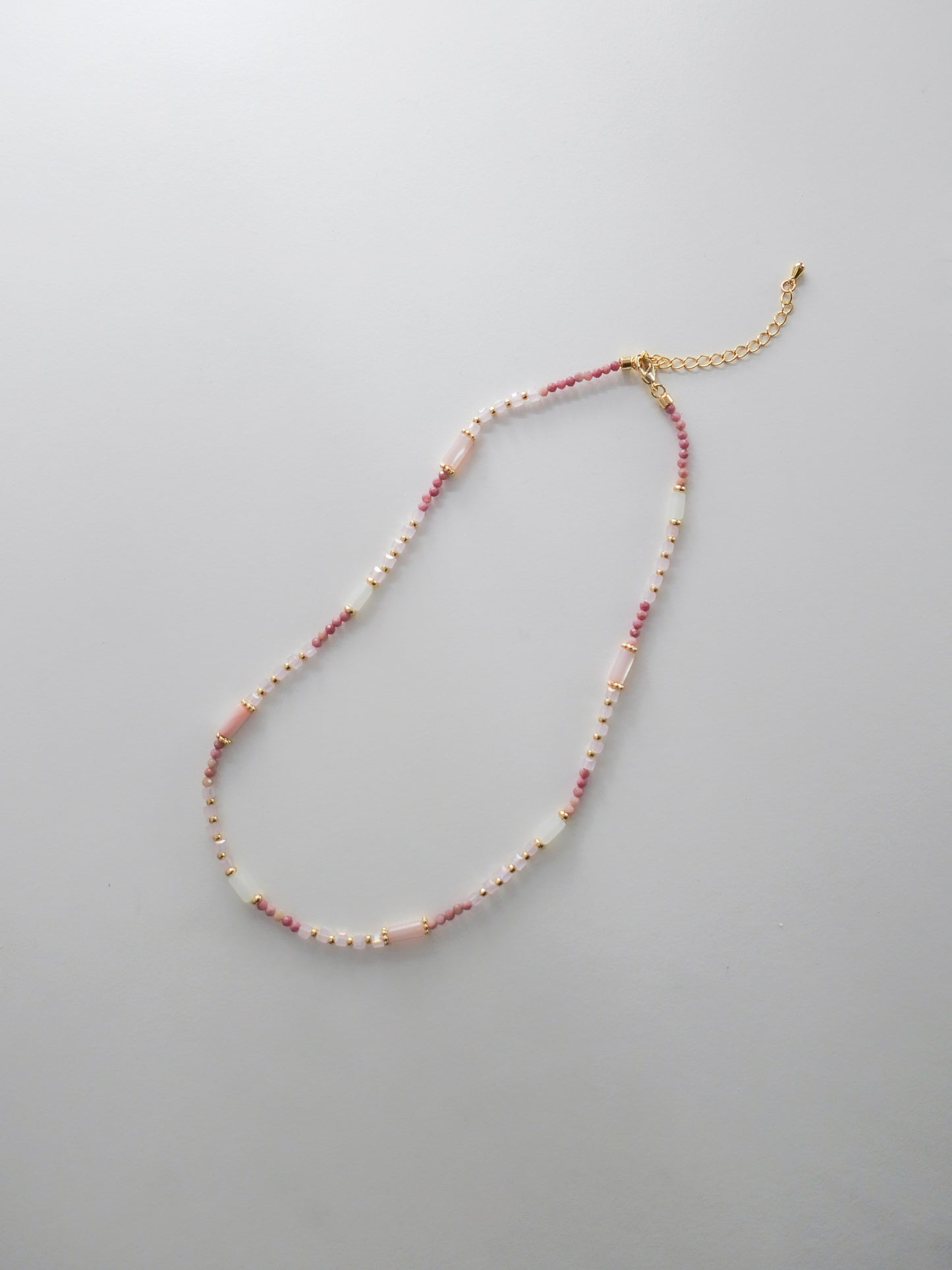 Pink Dreams Crystal Beaded Necklace
