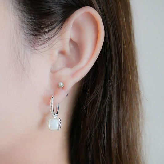 Opalite Cubico Ear Huggies