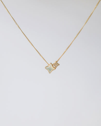 Estelle Mother of Pearl and Gem Necklace