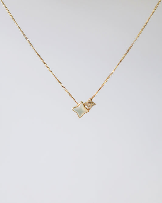 Estelle Mother of Pearl and Gem Necklace